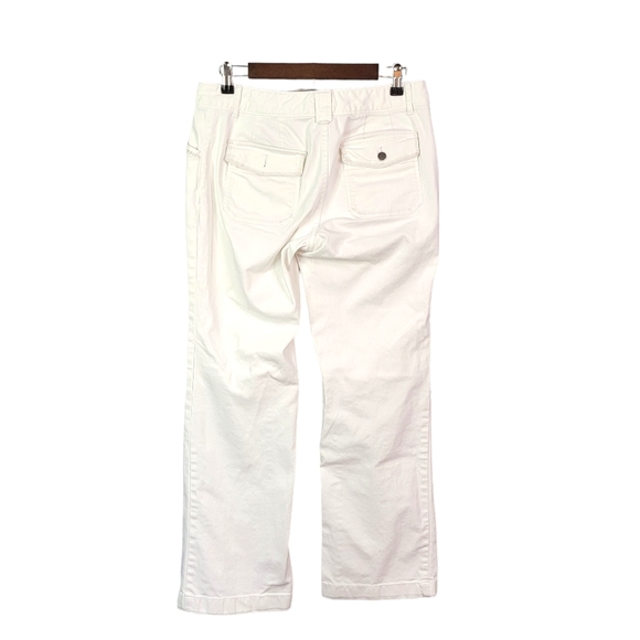 Eddie Bauer White Spring Summer Wide Flair Leg Heavy Denim Feel Jeans 8 - Picture 6 of 15